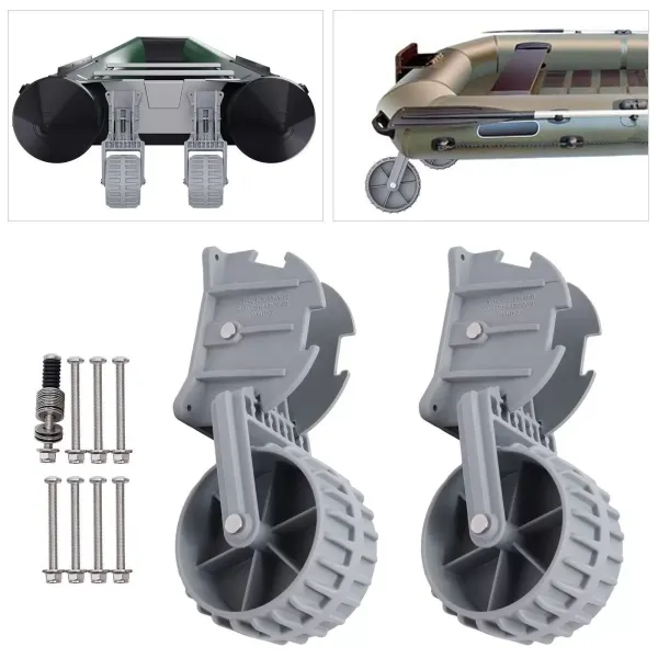 2PCs Dinghy Mover Wheels Retractable Towing Marine Boat Dinghy Tinnie Wheels