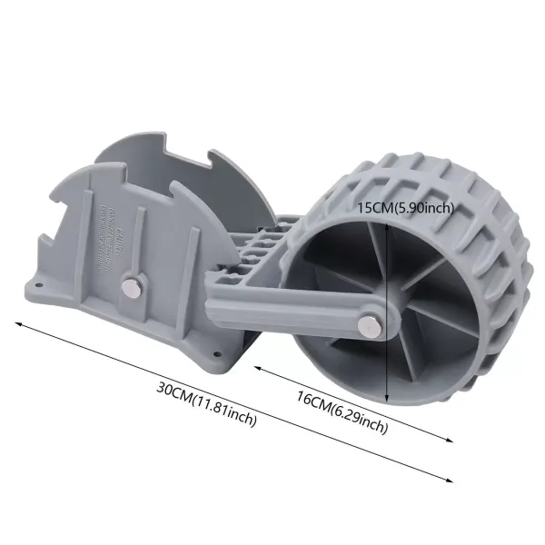 2PCs Dinghy Mover Wheels Retractable Towing Marine Boat Dinghy Tinnie Wheels