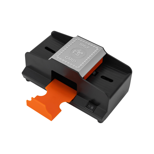 Two Shuffling Modes Card Shuffler Black Card Shuffler High-Speed Shuffling Cards Automatic Card Shuffler with Card Slot for Standard-sized Cards
