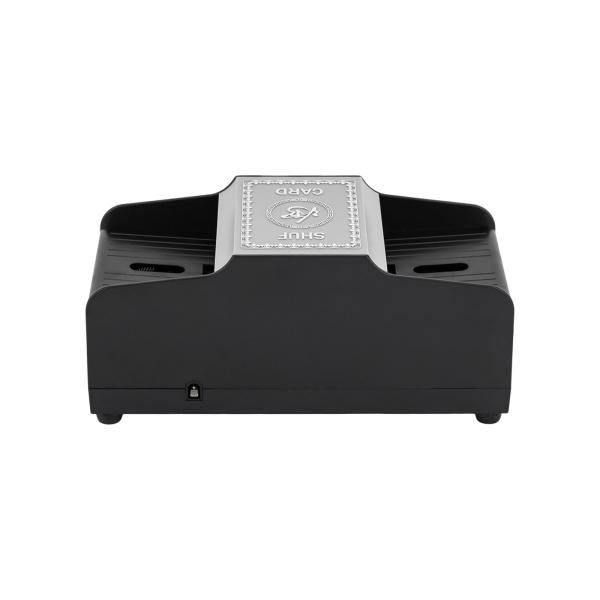 Two Shuffling Modes Card Shuffler Black Card Shuffler High-Speed Shuffling Cards Automatic Card Shuffler with Card Slot for Standard-sized Cards