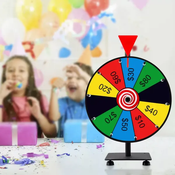 10-Slot Spinning Prize Wheel 12" Spinning Prize Wheel w/Dry Erase Marker+Eraser 10-Slot Spinning Prize Wheel 12" Spinning Prize Wheel w/Dry Erase Marker+Eraser