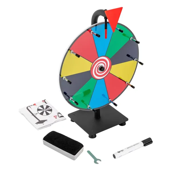 10-Slot Spinning Prize Wheel 12" Spinning Prize Wheel w/Dry Erase Marker+Eraser 10-Slot Spinning Prize Wheel 12" Spinning Prize Wheel w/Dry Erase Marker+Eraser