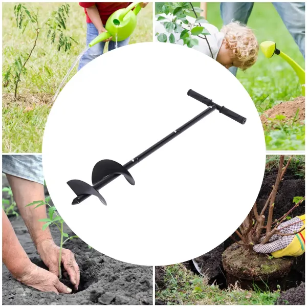 6" Manual Hand Earth Auger Fence Post Drill Soil Digger Borer Spiral Drill Bit