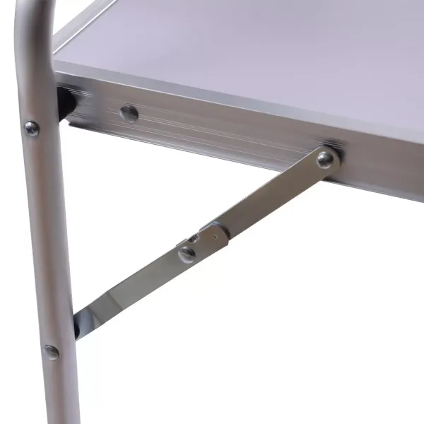 Folding Camping Table Aluminium Portable Picnic Outdoor Foldable BBQ Desk Table +Carrying Bag Folding Table（Black）