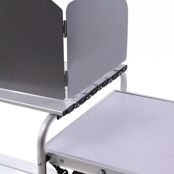 Folding Camping Table Aluminium Portable Picnic Outdoor Foldable BBQ Desk Table +Carrying Bag Folding Table（Black）
