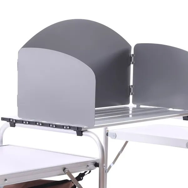 Camping Cupboard Foldable Kitchen Station Cook Table +Carrying Bag Folding Table(Brown) Camping Cupboard Foldable Kitchen Station Cook Table +Carrying Bag Folding Table(Brown)
