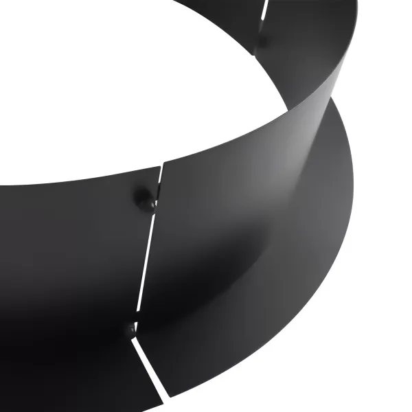 Wood-Burning Steel Fire Pit Ring Liner DIY Burner Round Yard Fireplace Black