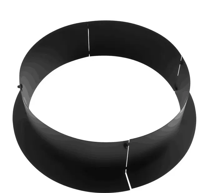 Wood-Burning Steel Fire Pit Ring Liner DIY Burner Round Yard Fireplace Black