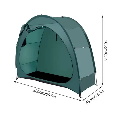 Green Bicycle Storage Tent, 420D Waterproof Bike Storage Cover Store Bikes Outdoor with Carry Bag
