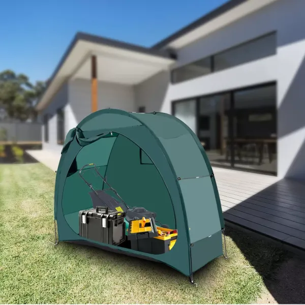 Green Bicycle Storage Tent, 420D Waterproof Bike Storage Cover Store Bikes Outdoor with Carry Bag Green Bicycle Storage Tent, 420D Waterproof Bike Storage Cover Store Bikes Outdoor with Carry Bag
