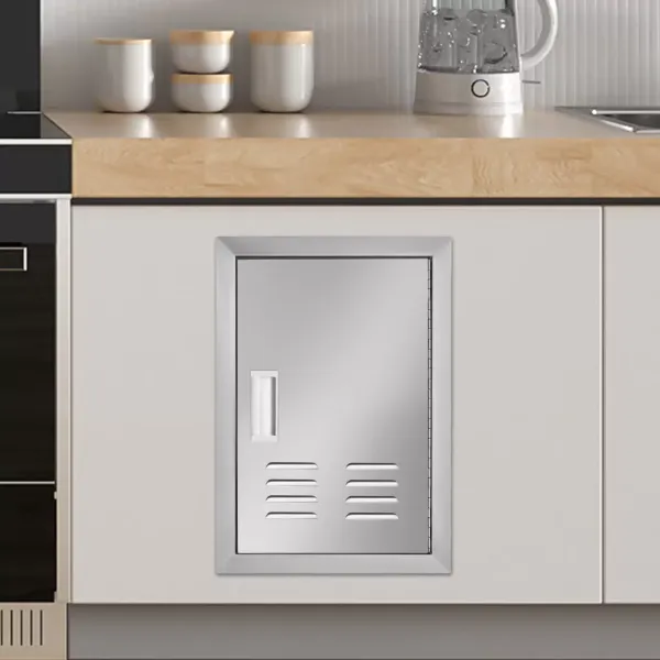 Outdoor Kitchen Doors 17W*24H Inch BBQ Access Door Vertical Door w/ 4*Hooks New Outdoor Kitchen Doors 17W*24H Inch BBQ Access Door Vertical Door w/ 4*Hooks New