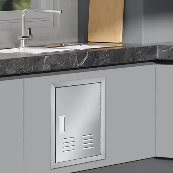 Outdoor Kitchen Doors 17W*24H Inch BBQ Access Door Vertical Door w/ 4*Hooks New Outdoor Kitchen Doors 17W*24H Inch BBQ Access Door Vertical Door w/ 4*Hooks New