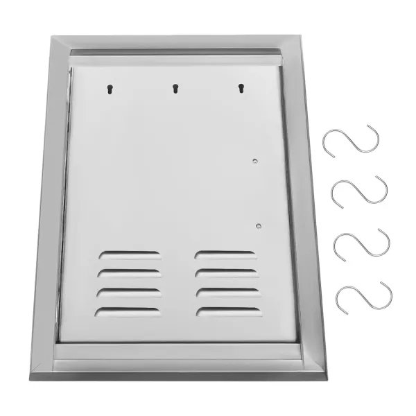 Outdoor Kitchen Doors 17W*24H Inch BBQ Access Door Vertical Door w/ 4*Hooks New Outdoor Kitchen Doors 17W*24H Inch BBQ Access Door Vertical Door w/ 4*Hooks New