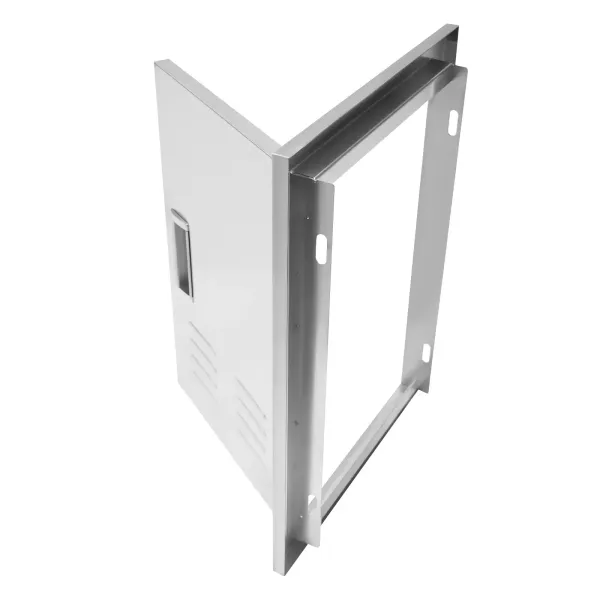 Outdoor Kitchen Doors 17W*24H Inch BBQ Access Door Vertical Door w/ 4*Hooks New