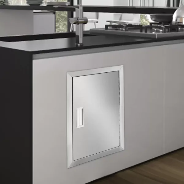 Commercial Outdoor Kitchen Doors BBQ Access Door Stainless Steel 17W*24H IN New