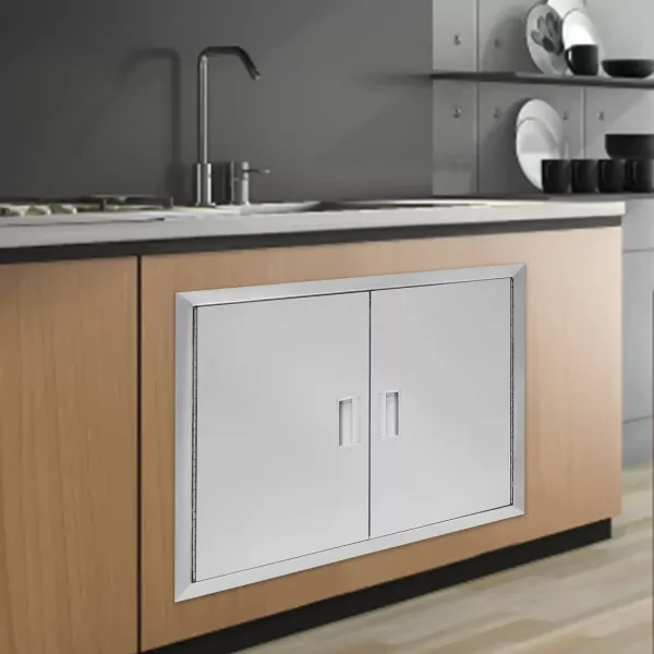 31x24inch Stainless Steel Kitchen Door BBQ Access Door Outdoor Grill Station