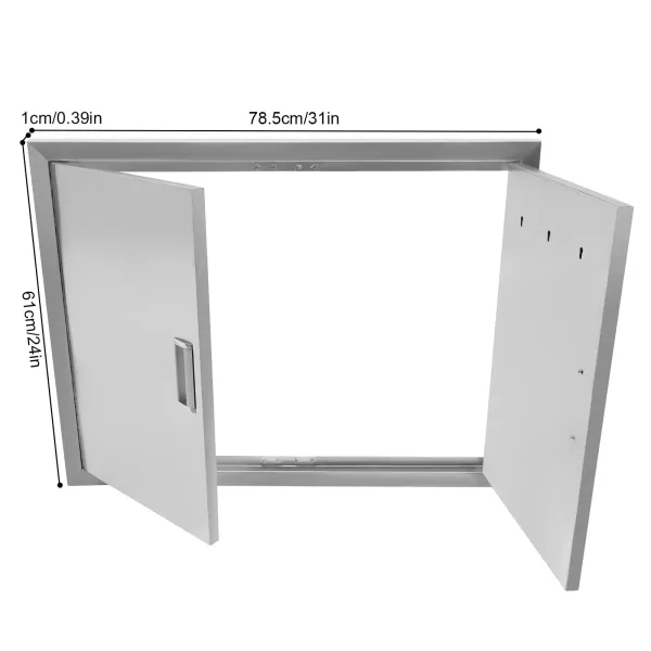 31x24inch Stainless Steel Kitchen Door BBQ Access Door Outdoor Grill Station 31x24inch Stainless Steel Kitchen Door BBQ Access Door Outdoor Grill Station