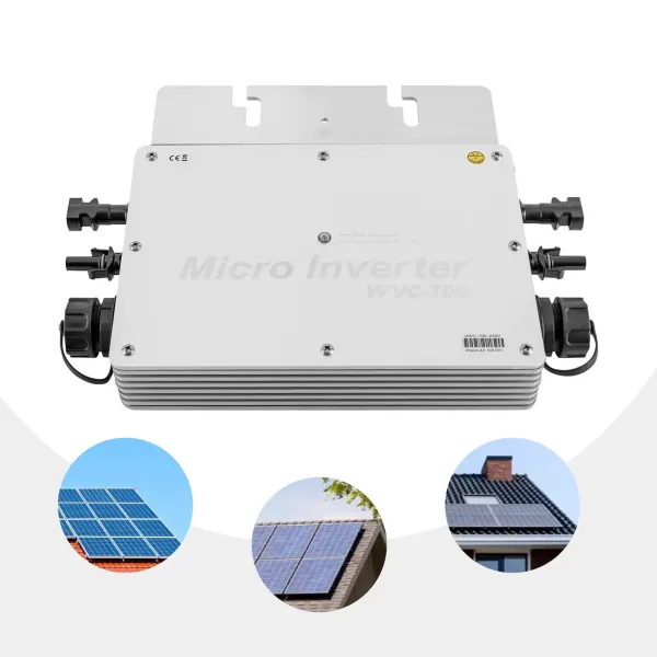 Solar Grid Tie Waterproof DC 22-50V to AC 120V 230V Micro Inverter WVC700W