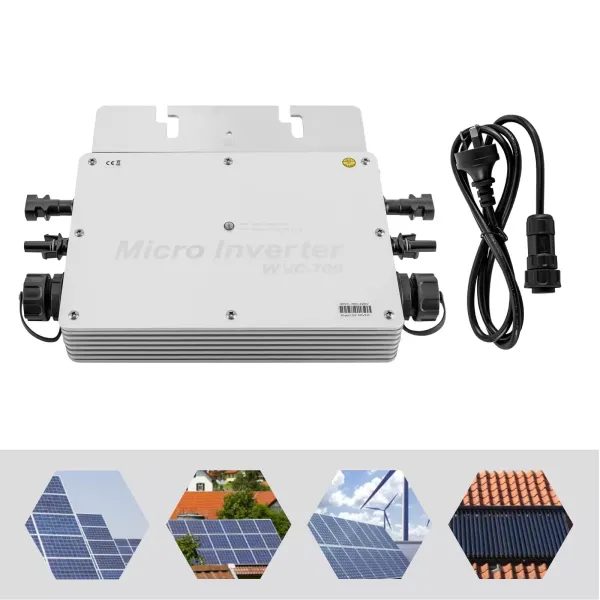 Solar Grid Tie Waterproof DC 22-50V to AC 120V 230V Micro Inverter WVC700W