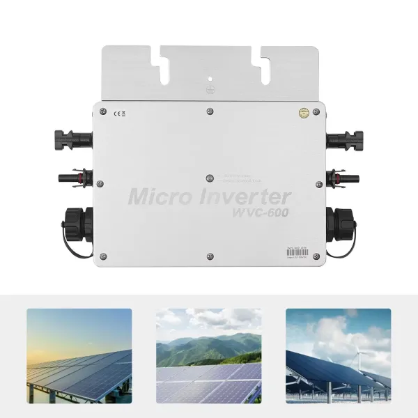 600W Solar Micro Inverter Grid Tie MPPT Pure Sine Wave DC to AC IP65 Waterproof