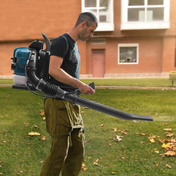 Backpack Leaf Blower, Powerful Blowing and Low Fuel Consumption Gas Powered Leaf Blower, Cordless 75.6cc Blower for Yard, Garden