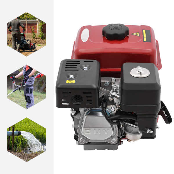 4200W Gas Engine Gas Powered 4 Stroke Gasoline Engine with 0.95gal Large Fuel Tank Ergonomic Puller Gas Powered Engine for Water Pumps