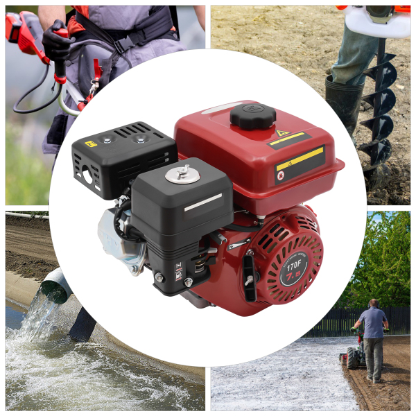 4200W Gas Engine Gas Powered 4 Stroke Gasoline Engine with 0.95gal Large Fuel Tank Ergonomic Puller Gas Powered Engine for Water Pumps 4200W Gas Engine Gas Powered 4 Stroke Gasoline Engine with 0.95gal Large Fuel Tank Ergonomic Puller Gas Powered Engine for Water Pumps