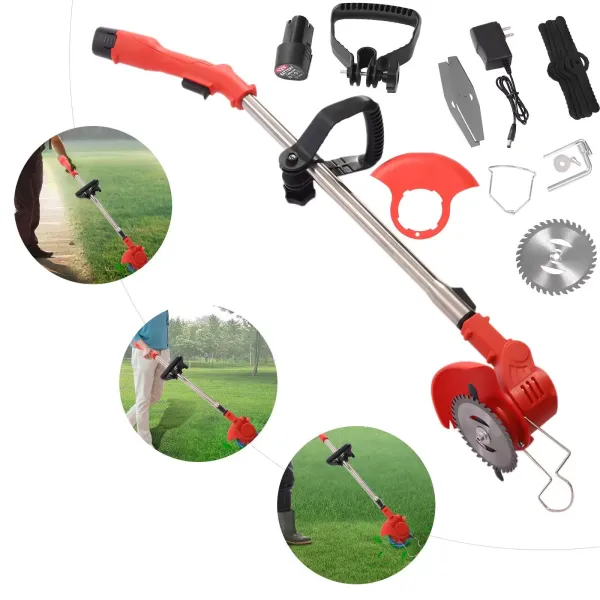Cordless Grass Trimmer Lawn Electric Whipper Snipper Strimmer Battery & Corded