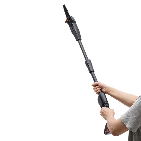 Pole Saw with 1500mAh Battery and Standard Charger, Cordless Rechargeable Double Section Assemble Shaft Branch Cutter and Low Noise