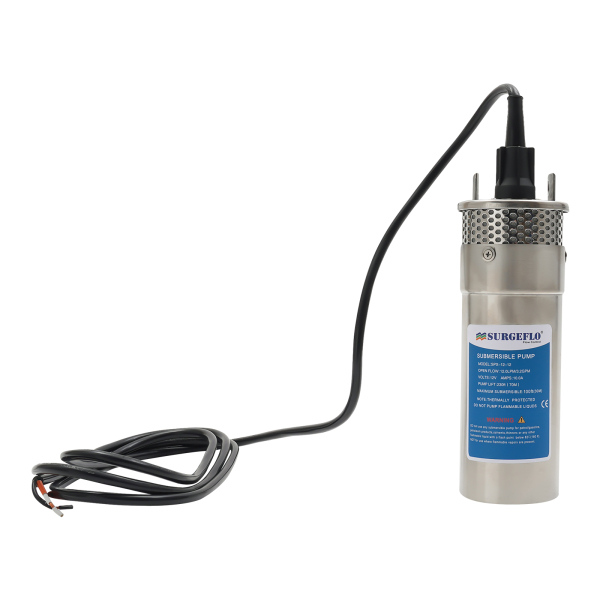 12V DC Deep Well Pump Submersible Pump Water Pump Waterproof and Rustproof Low Noise with Two Lanyard Rings NSK Double Bearings for Ships Fishing Boats