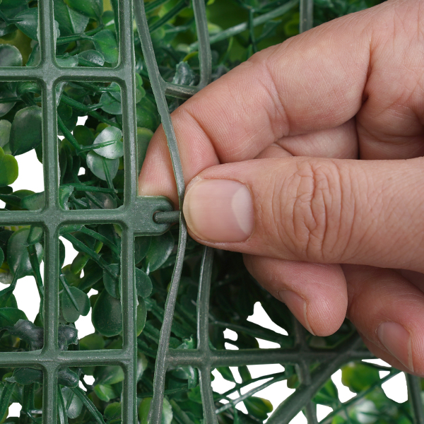 12pcs 24"x16" Artificial Boxwood Mat Wall Hedge Decor Privacy Fence Panel Grass Safe and Secure Artificial hedge Panel