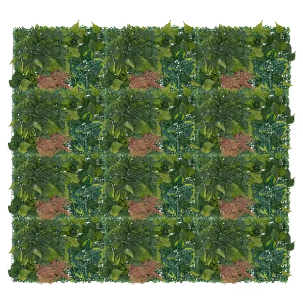 12pcs 24"x16" Artificial Boxwood Mat Wall Hedge Decor Privacy Fence Panel Grass Safe and Secure Artificial hedge Panel