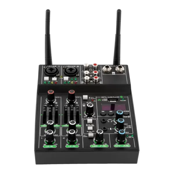 4-channel Sound Mixer 4 Channels Compact Studio Mixer USB Audio Wireless Microphone