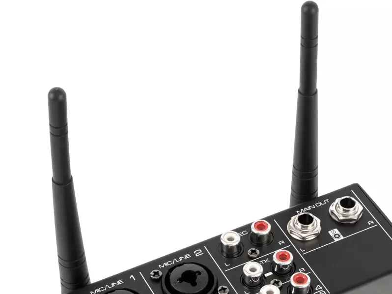 4CH Sound Mixer 4 Channels Compact Studio Mixer USB Audio Wireless Microphone