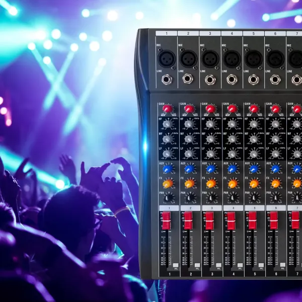 12 Channel Bluetooth Live Studio Audio Mixer Mixing Console USB Audio Mixer