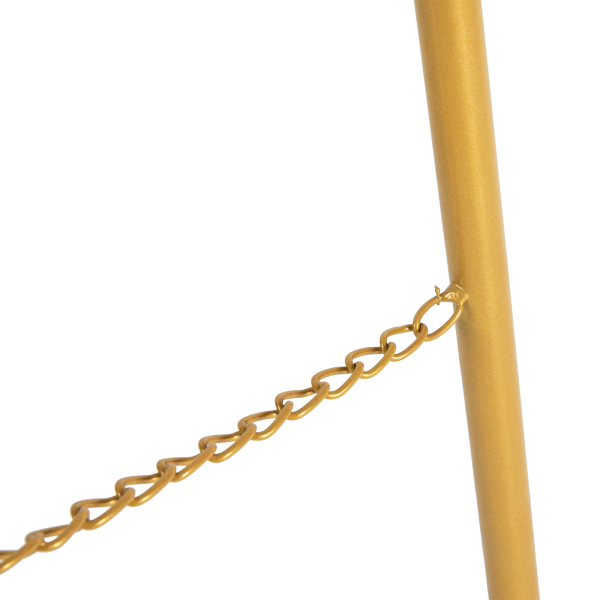 Metal Stand with Chain Support Adjustable Minimalistic Display Stand Metal Geometric Tall Adjustable Minimalistic Display Stand Gold