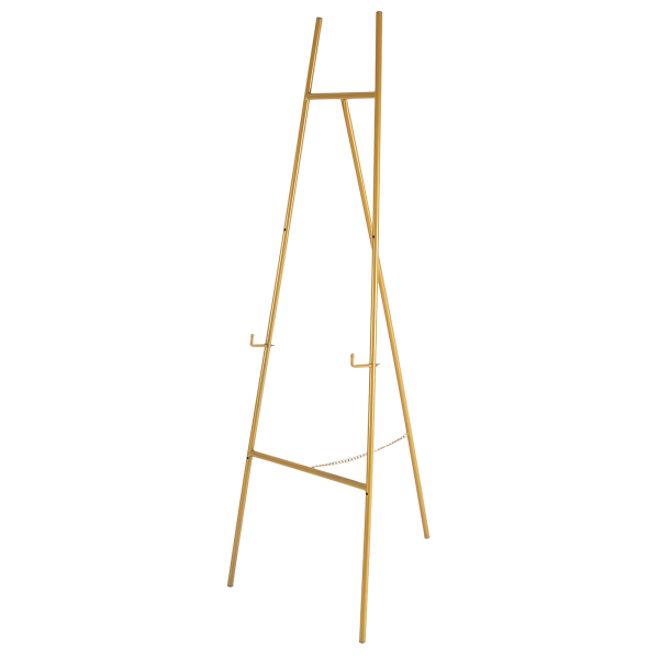 Metal Stand with Chain Support Adjustable Minimalistic Display Stand Metal Geometric Tall Adjustable Minimalistic Display Stand Gold