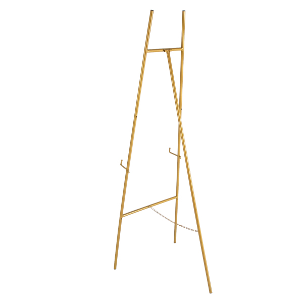Metal Stand with Chain Support Adjustable Minimalistic Display Stand Metal Geometric Tall Adjustable Minimalistic Display Stand Gold